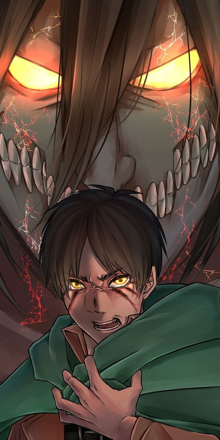 Phone wallpaper: Anime, Eren Yeager, Attack On Titan free download