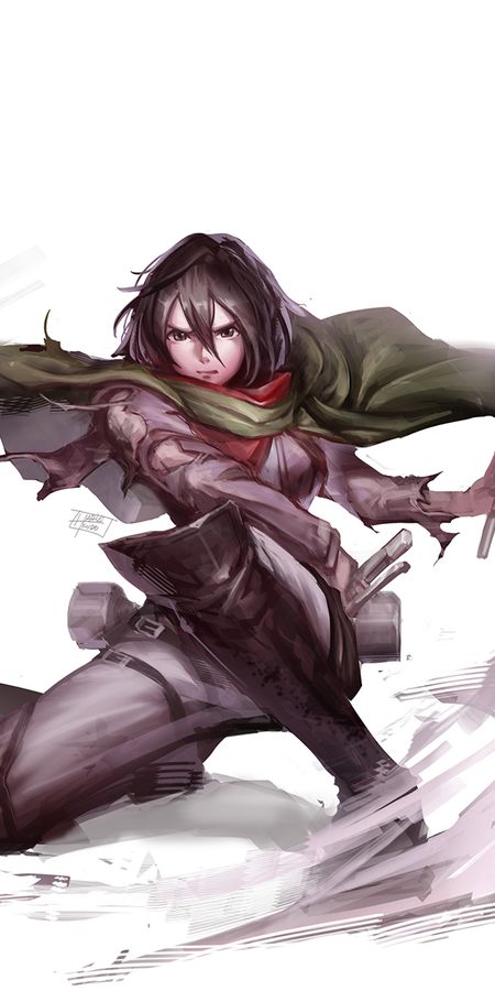 Phone wallpaper: Anime, Mikasa Ackerman, Attack On Titan free download