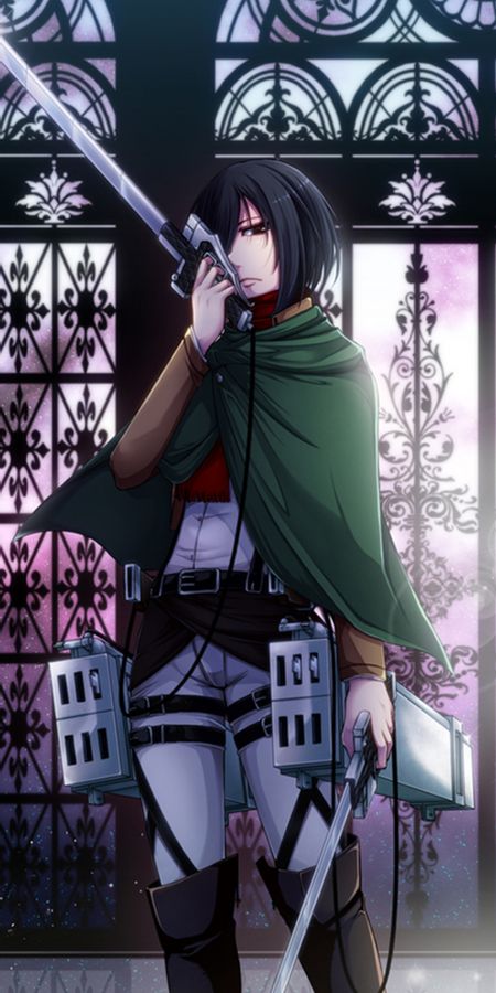 Phone wallpaper: Anime, Mikasa Ackerman, Attack On Titan free download