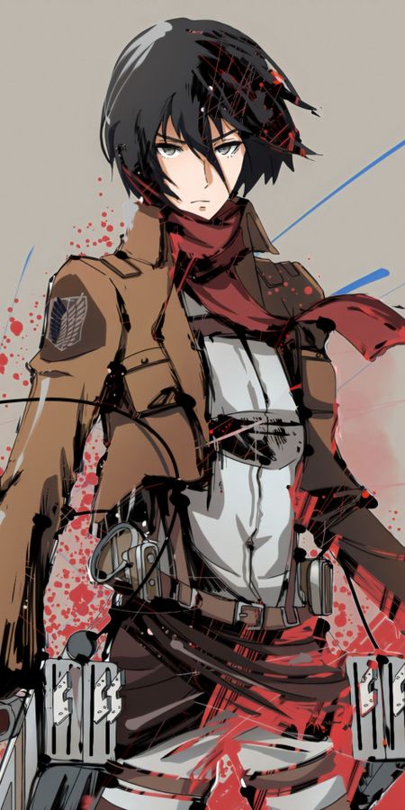 Phone wallpaper: Anime, Mikasa Ackerman, Attack On Titan free download