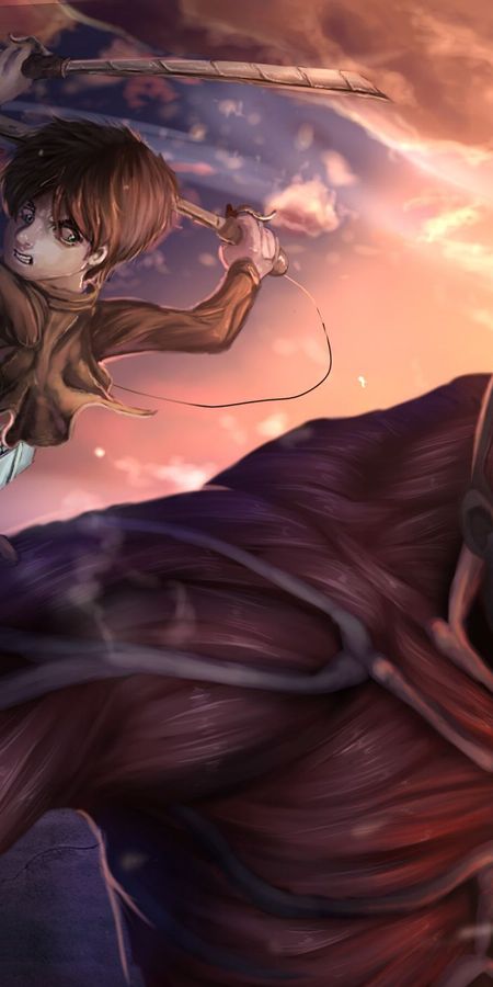 Phone wallpaper: Anime, Eren Yeager, Attack On Titan free download