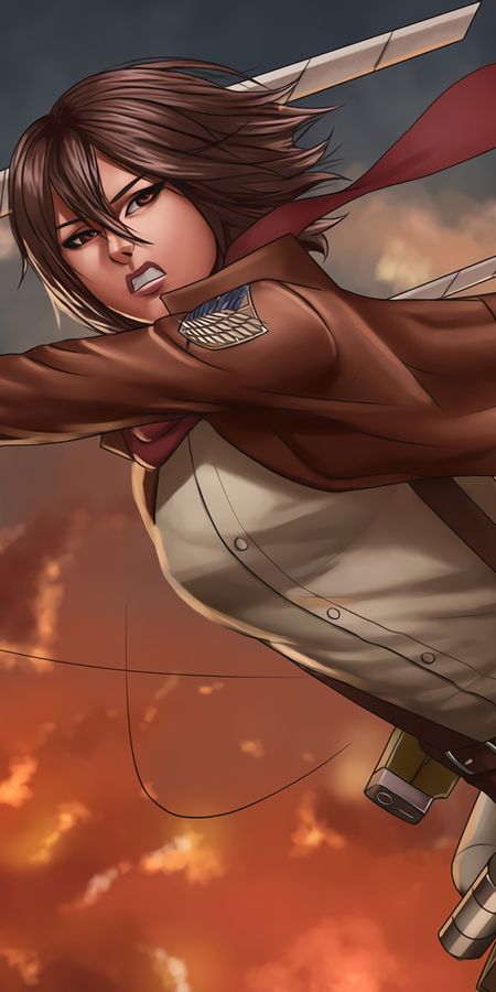 Phone wallpaper: Anime, Mikasa Ackerman, Attack On Titan free download