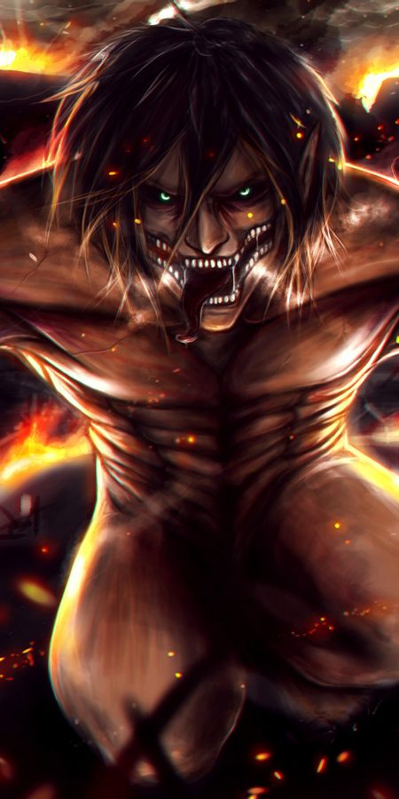 Phone wallpaper: Anime, Eren Yeager, Attack On Titan free download