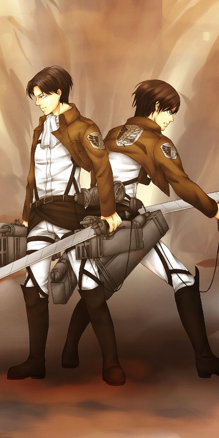 Phone wallpaper: Anime, Eren Yeager, Shingeki No Kyojin, Attack On Titan, Levi Ackerman free download