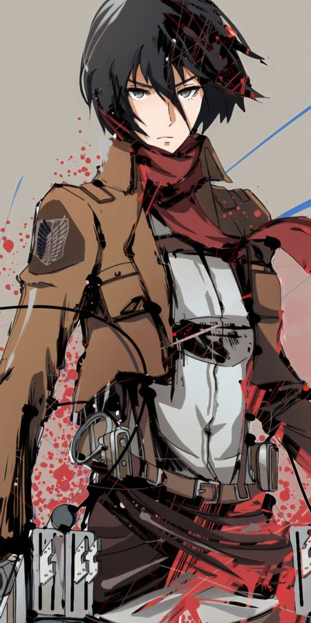 Phone wallpaper: Anime, Mikasa Ackerman, Attack On Titan free download