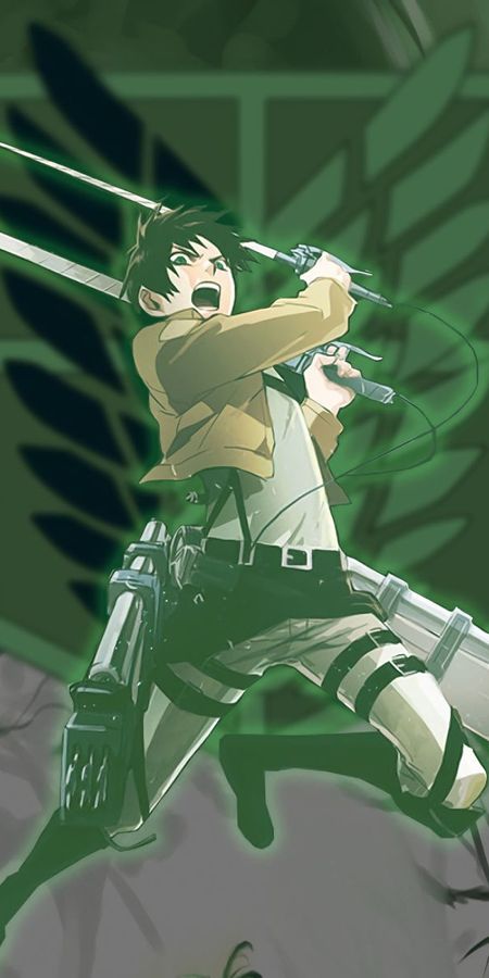 Phone wallpaper: Anime, Eren Yeager, Attack On Titan free download