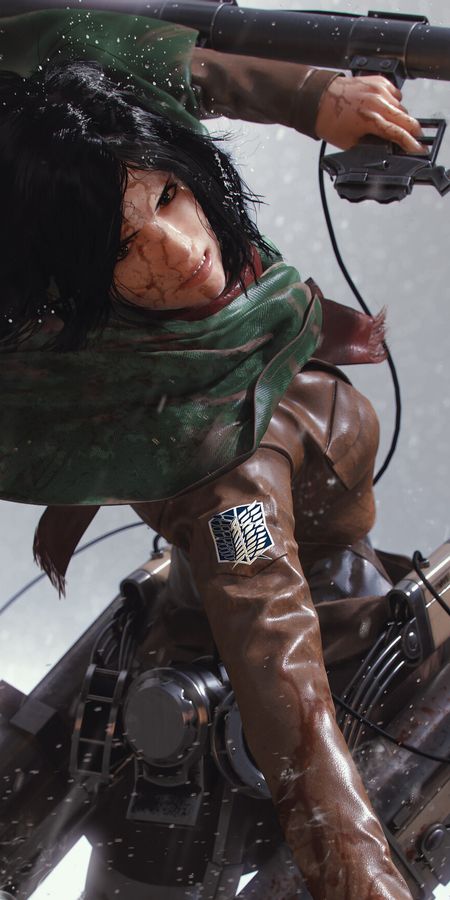 Phone wallpaper: Anime, Mikasa Ackerman, Attack On Titan free download