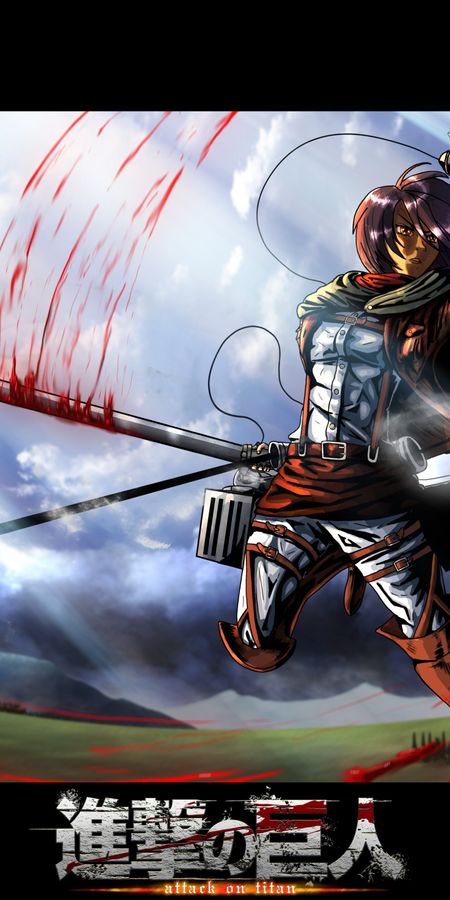 Phone wallpaper: Anime, Mikasa Ackerman, Attack On Titan free download