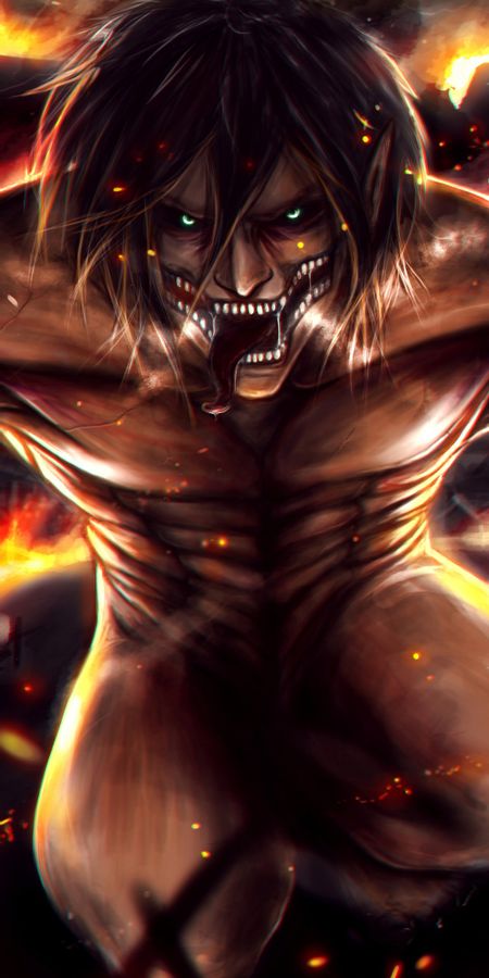 Phone wallpaper: Anime, Eren Yeager, Attack On Titan free download