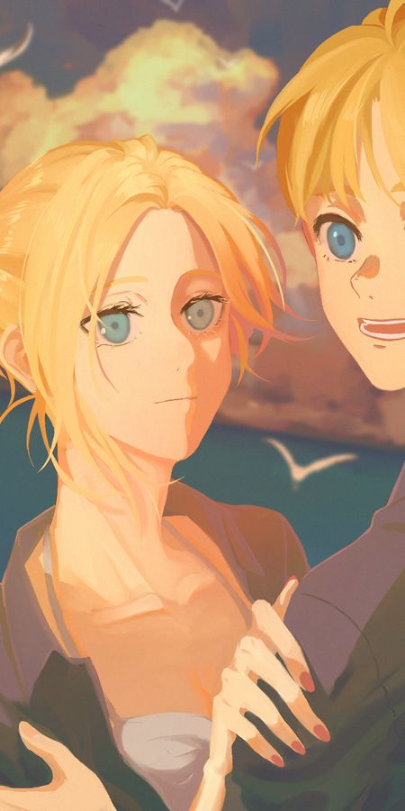 Phone wallpaper: Anime, Armin Arlert, Attack On Titan, Annie Leonhart free download