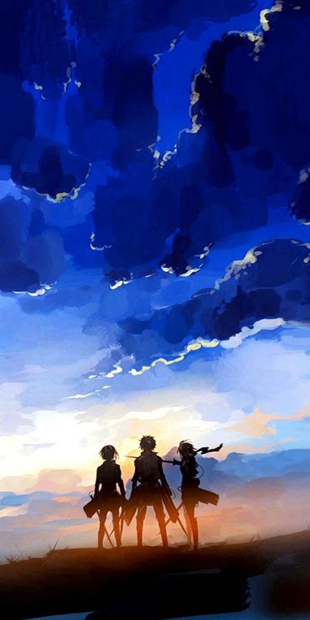 Phone wallpaper: Anime, Armin Arlert, Eren Yeager, Mikasa Ackerman, Shingeki No Kyojin, Attack On Titan free download