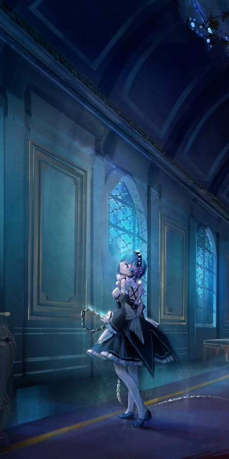 Phone wallpaper: Anime, Blue Hair, Short Hair, Re:zero Starting Life In Another World, Rem (Re:zero) free download