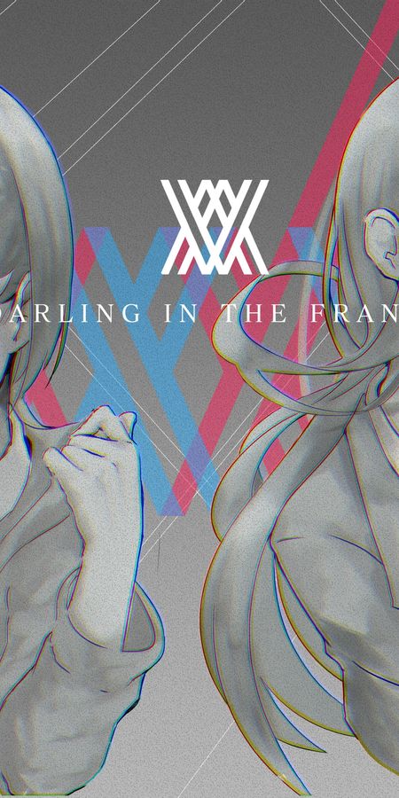 Phone wallpaper: Anime, Glasses, Horns, Lollipop, School Uniform, Long Hair, Short Hair, Darling In The Franxx, Zero Two (Darling In The Franxx), Ichigo (Darling In The Franxx) free download