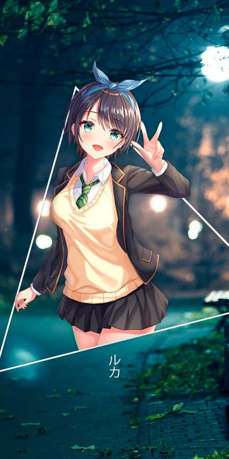 Phone wallpaper: Anime, Green Eyes, School Uniform, Short Hair, Rent A Girlfriend, Ruka Sarashina free download