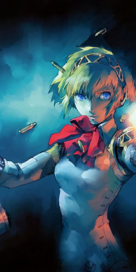 Phone wallpaper: Aigis (Persona), Persona 3, Persona, Blue Eyes, Short Hair, Blonde, Video Game free download