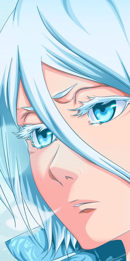 Phone wallpaper: Anime, Bleach, Blue Eyes, Blue Hair, Rukia Kuchiki, Bankai, Short Hair free download