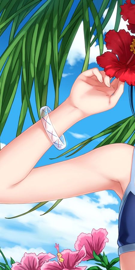Phone wallpaper: Anime, Wreath, Green Eyes, Blue Hair, Short Hair, Darling In The Franxx, Ichigo (Darling In The Franxx) free download