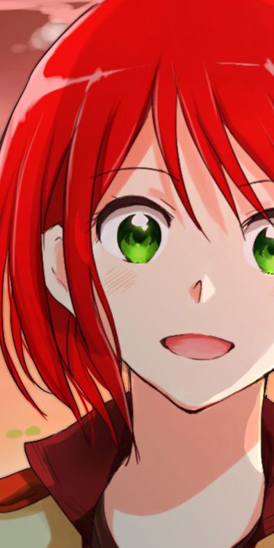 Phone wallpaper: Anime, Green Eyes, Blush, Short Hair, Red Hair, Snow White With The Red Hair, Shirayuki (Snow White With The Red Hair) free download