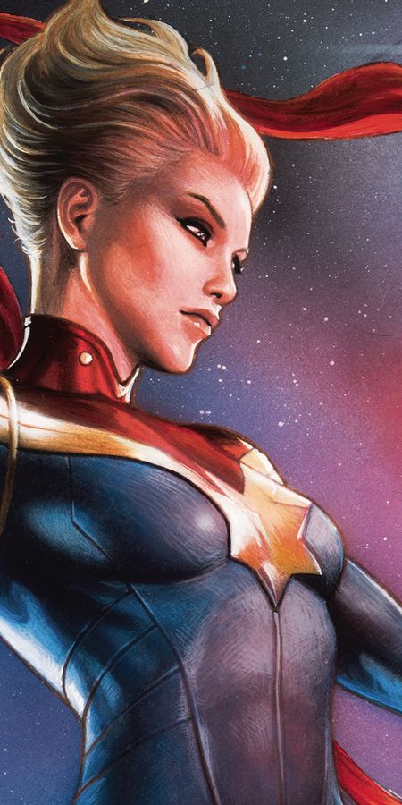 Phone wallpaper: Avengers, Blonde, Comics, Short Hair, Captain Marvel, Carol Danvers free download