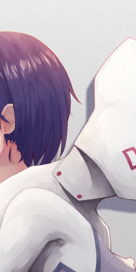 Phone wallpaper: Anime, Blue Hair, Short Hair, Darling In The Franxx, Ichigo (Darling In The Franxx) free download