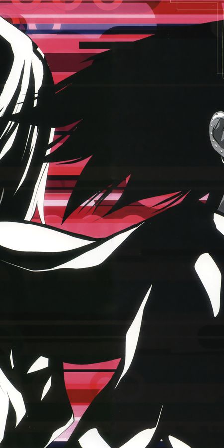 Phone wallpaper: Anime, Smile, Glasses, Original, Black Hair, Short Hair, Cigarette free download