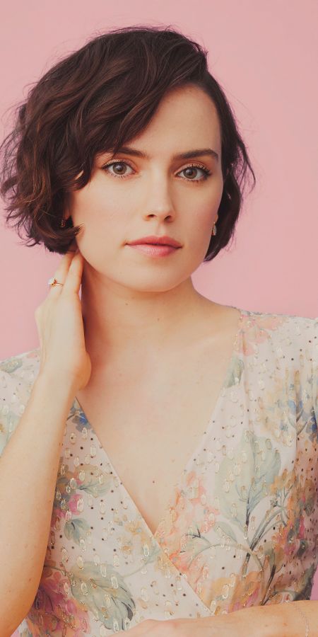 Phone wallpaper: English, Brunette, Celebrity, Short Hair, Actress, Daisy Ridley free download