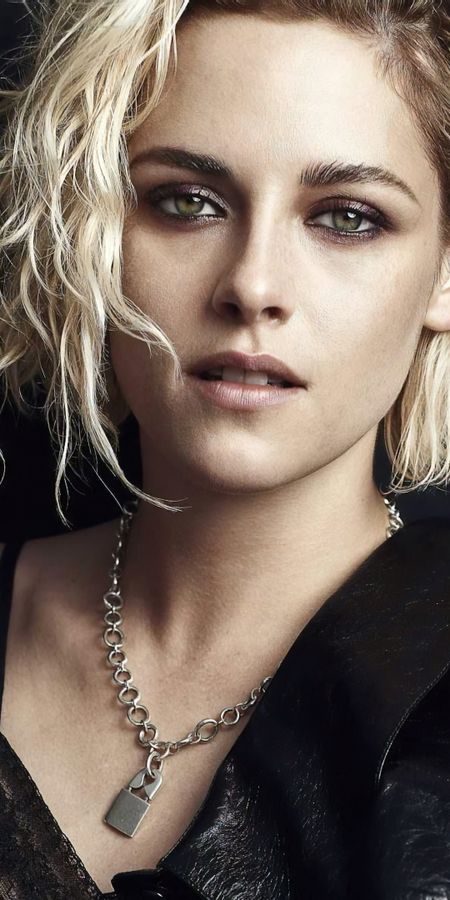 Phone wallpaper: Kristen Stewart, Blonde, Green Eyes, American, Celebrity, Short Hair, Actress free download