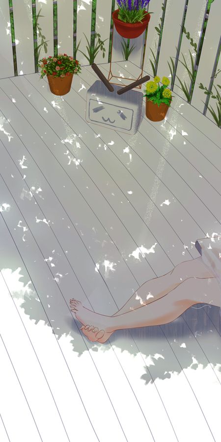Phone wallpaper: Anime, Flower, Book, Original, Blue Hair, Red Eyes, Long Hair, Short Hair, Purple Hair free download