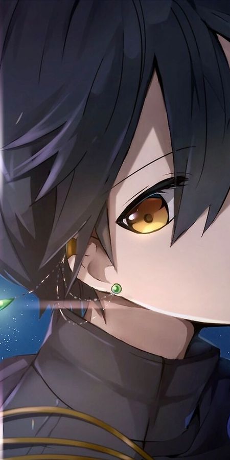 Phone wallpaper: Anime, Stars, Sword Art Online, Yellow Eyes, Black Hair, Short Hair, Kirito (Sword Art Online), Kazuto Kirigaya, Sword Art Online: Alicization free download