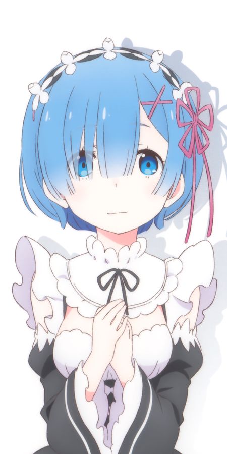 Phone wallpaper: Anime, Blue Eyes, Maid, Short Hair, Re:zero Starting Life In Another World, Rem (Re:zero) free download