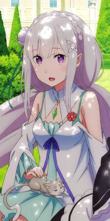 Phone wallpaper: Anime, Short Hair, Emilia (Re:zero), Re:zero Starting Life In Another World free download