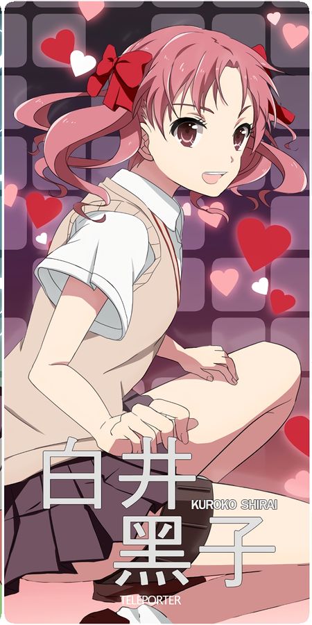 Phone wallpaper: Anime, School Uniform, Brown Eyes, Brown Hair, Short Hair, Kuroko Shirai, Mikoto Misaka, A Certain Magical Index, Last Order free download