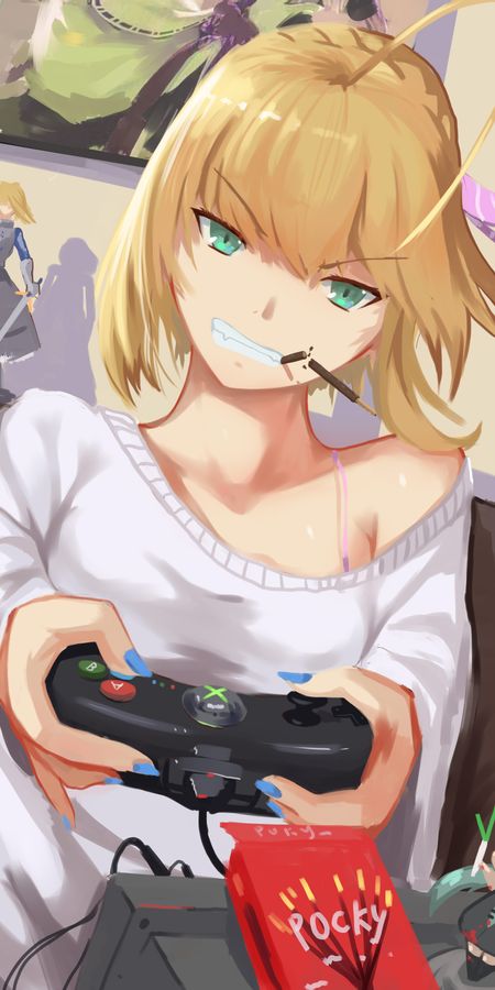 Phone wallpaper: Anime, Blonde, Short Hair, Saber (Fate Series), Fate/stay Night, Saber Lily, Fate Series free download