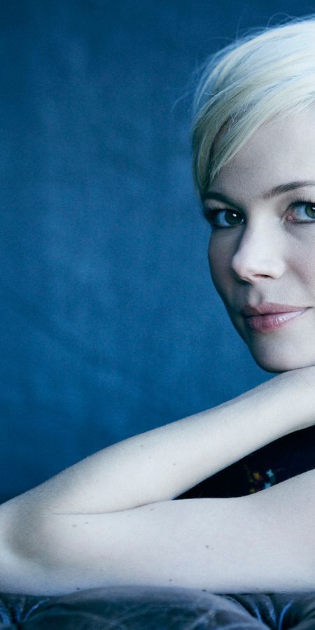 Phone wallpaper: Blonde, Face, Celebrity, Short Hair, Actress, Michelle Williams free download