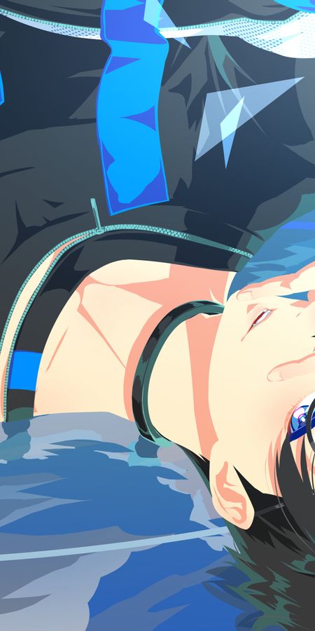 Phone wallpaper: Anime, Glasses, Boy, Blue Eyes, Black Hair, Short Hair free download
