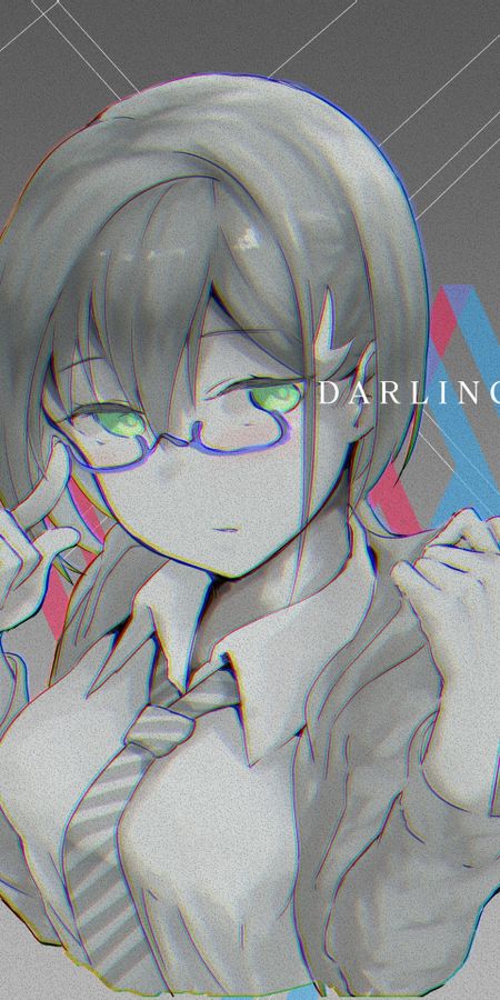 Phone wallpaper: Anime, Glasses, School Uniform, Short Hair, Darling In The Franxx, Ichigo (Darling In The Franxx) free download