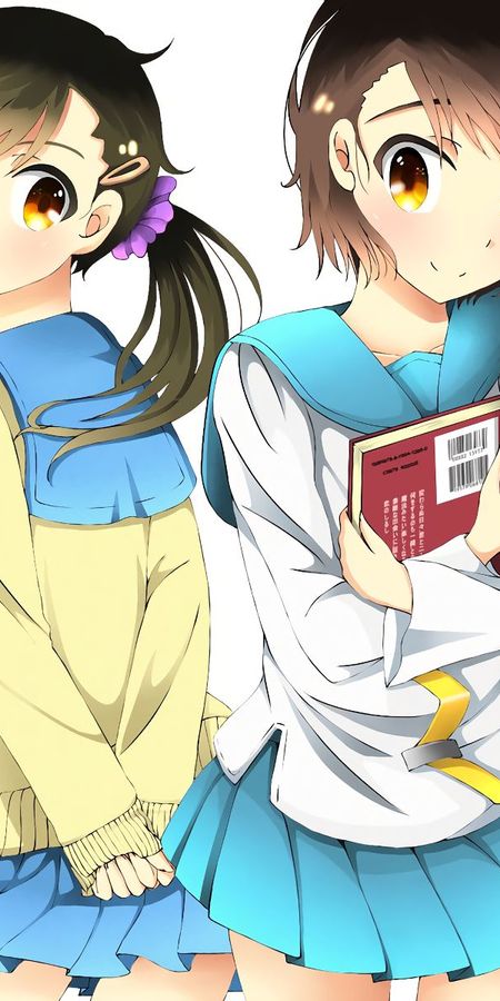 Phone wallpaper: Anime, Skirt, School Uniform, Brown Eyes, Brown Hair, Short Hair, Kosaki Onodera, Nisekoi, Haru Onodera free download