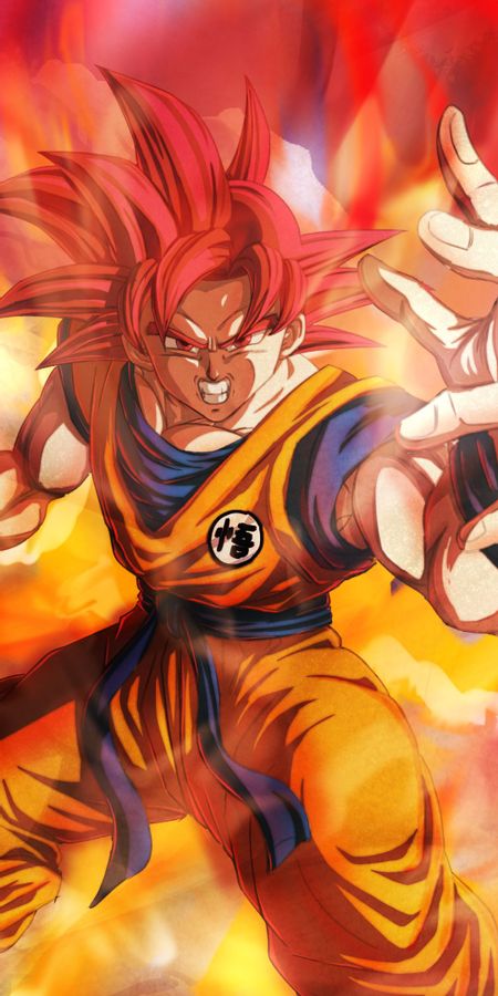 Phone wallpaper: Anime, Dragon Ball, Goku, Super Saiyan God, Dragon Ball Super free download