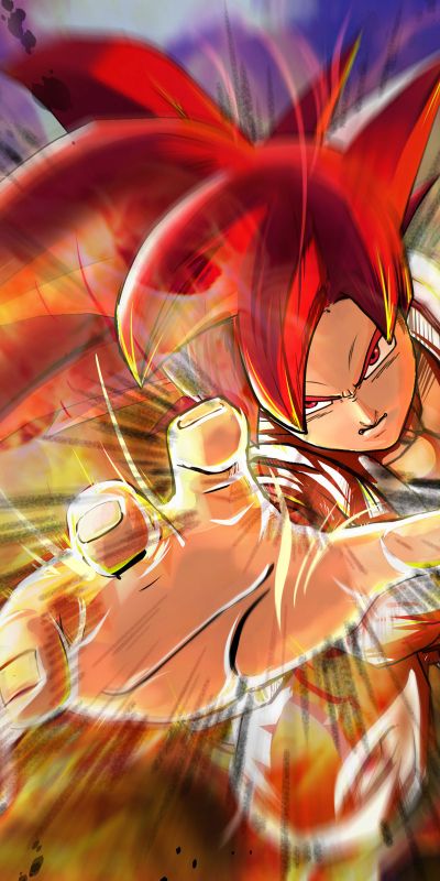Phone wallpaper: Anime, Dragon Ball, Red Eyes, Goku, Red Hair, Dragon Ball Super free download