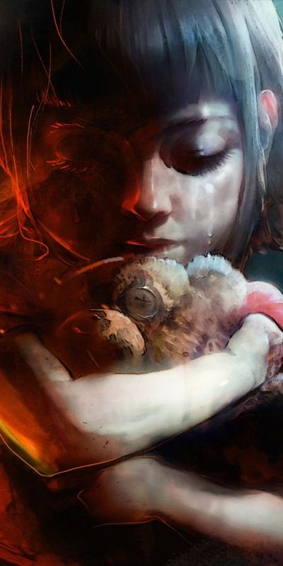 Phone wallpaper: League Of Legends, Sad, Video Game, Short Hair, Little Girl, Stuffed Animal, Annie (League Of Legends), Crying free download