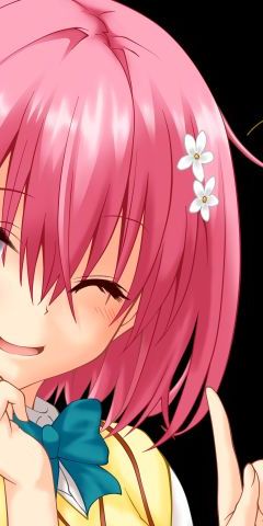 Phone wallpaper: Anime, Smile, Pink Hair, Blush, Short Hair, Purple Eyes, To Love Ru, Bow (Clothing), Momo Velia Deviluke free download