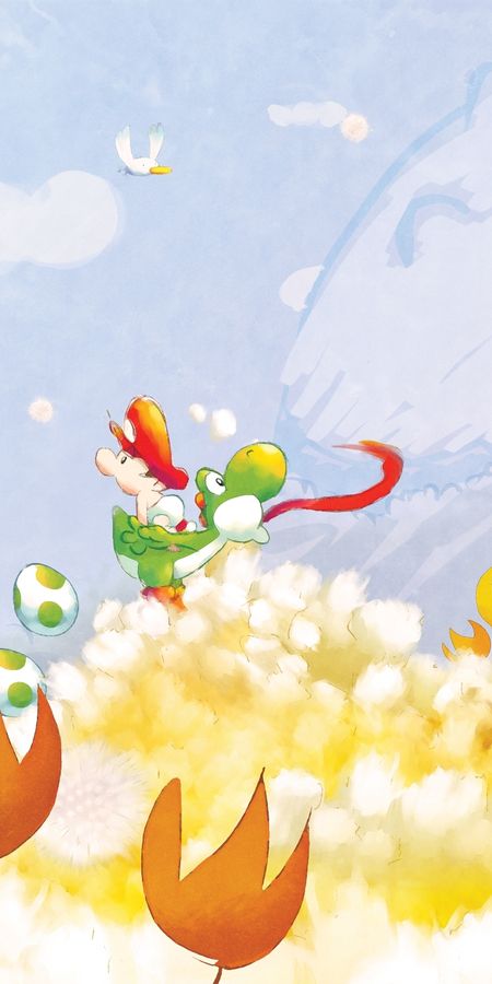 Phone wallpaper: Super Mario World 2: Yoshi's Island, Mario, Video Game free download