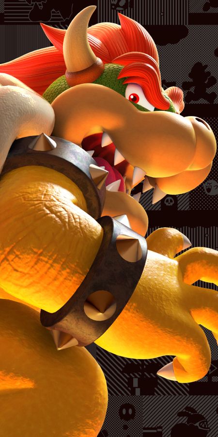 Phone wallpaper: Mario, Video Game, Bowser, New Super Mario Bros U Deluxe free download