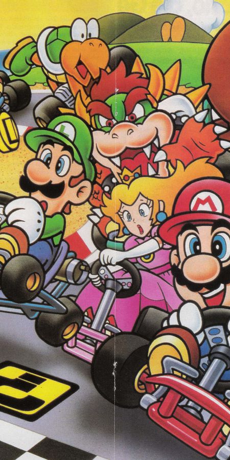 Phone wallpaper: Super Mario Kart, Mario, Video Game free download