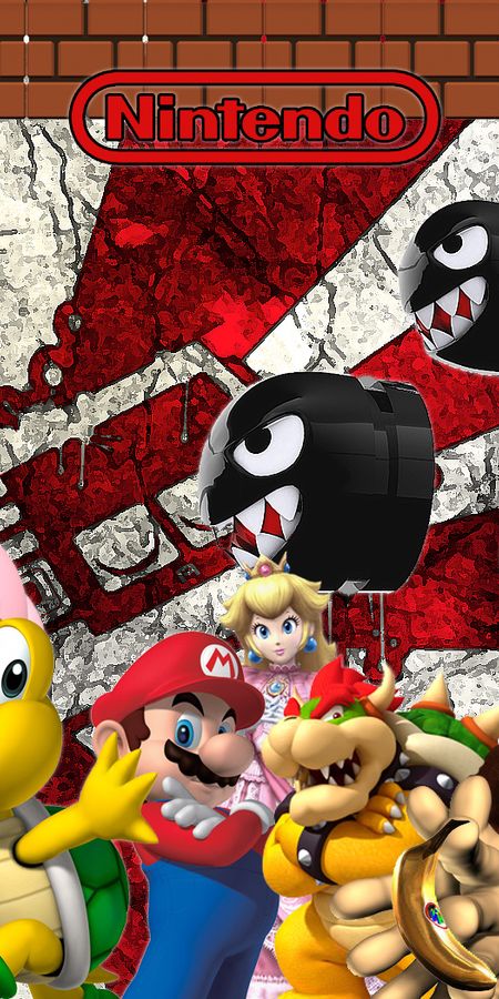 Phone wallpaper: Nintendo, Mario, Collage, Crossover, Video Game free download