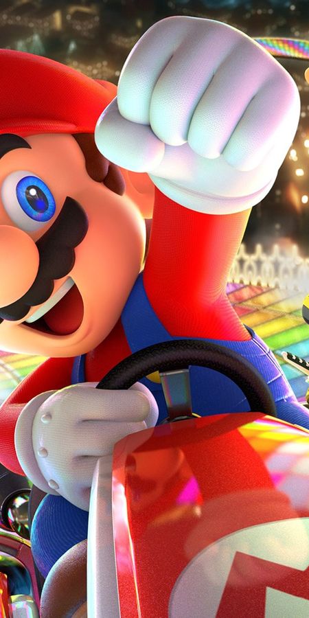 Phone wallpaper: Mario, Video Game, Princess Peach, Bowser, Mario Kart, Mario Kart 8 Deluxe free download