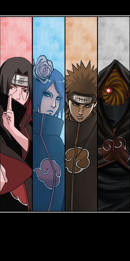 Phone wallpaper: Anime, Naruto, Itachi Uchiha, Pain (Naruto), Konan (Naruto), Sasori (Naruto), Hidan (Naruto), Deidara (Naruto), Obito Uchiha, Kisame Hoshigaki, Zetsu (Naruto), Kakuzu (Naruto) free download
