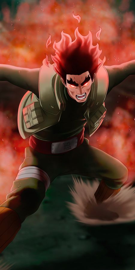 Phone wallpaper: Eight Gates (Naruto), Might Guy, Anime, Naruto free download