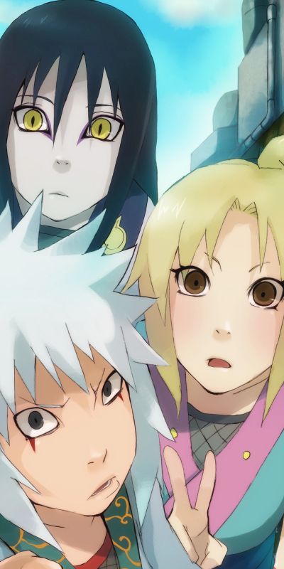 Phone wallpaper: Anime, Naruto, Tsunade (Naruto), Jiraiya (Naruto), Orochimaru (Naruto) free download