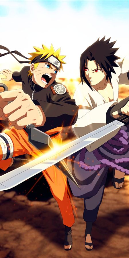 Phone wallpaper: Anime, Naruto, Naruto Uzumaki, Sasuke Uchiha free download